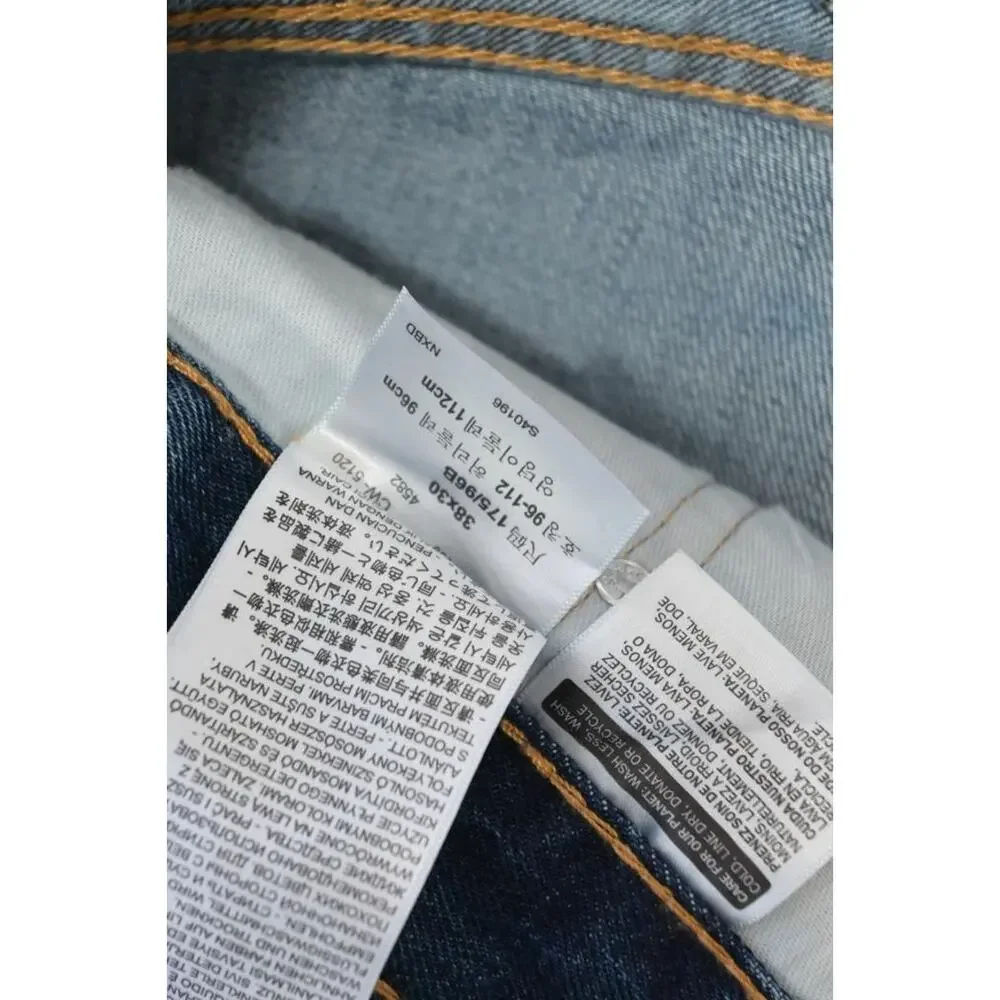 Levi's‎ 505 Regular Fit Straight Blue Rugged Denim Jeans Mens Size 38 x 30